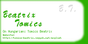 beatrix tomics business card